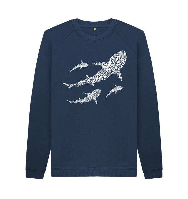 Navy Blue Printed Sweater