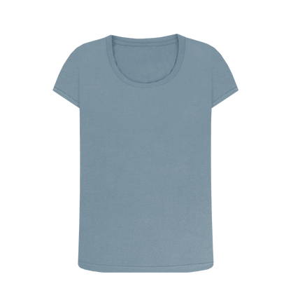 Stone Blue Printed T-shirt Front