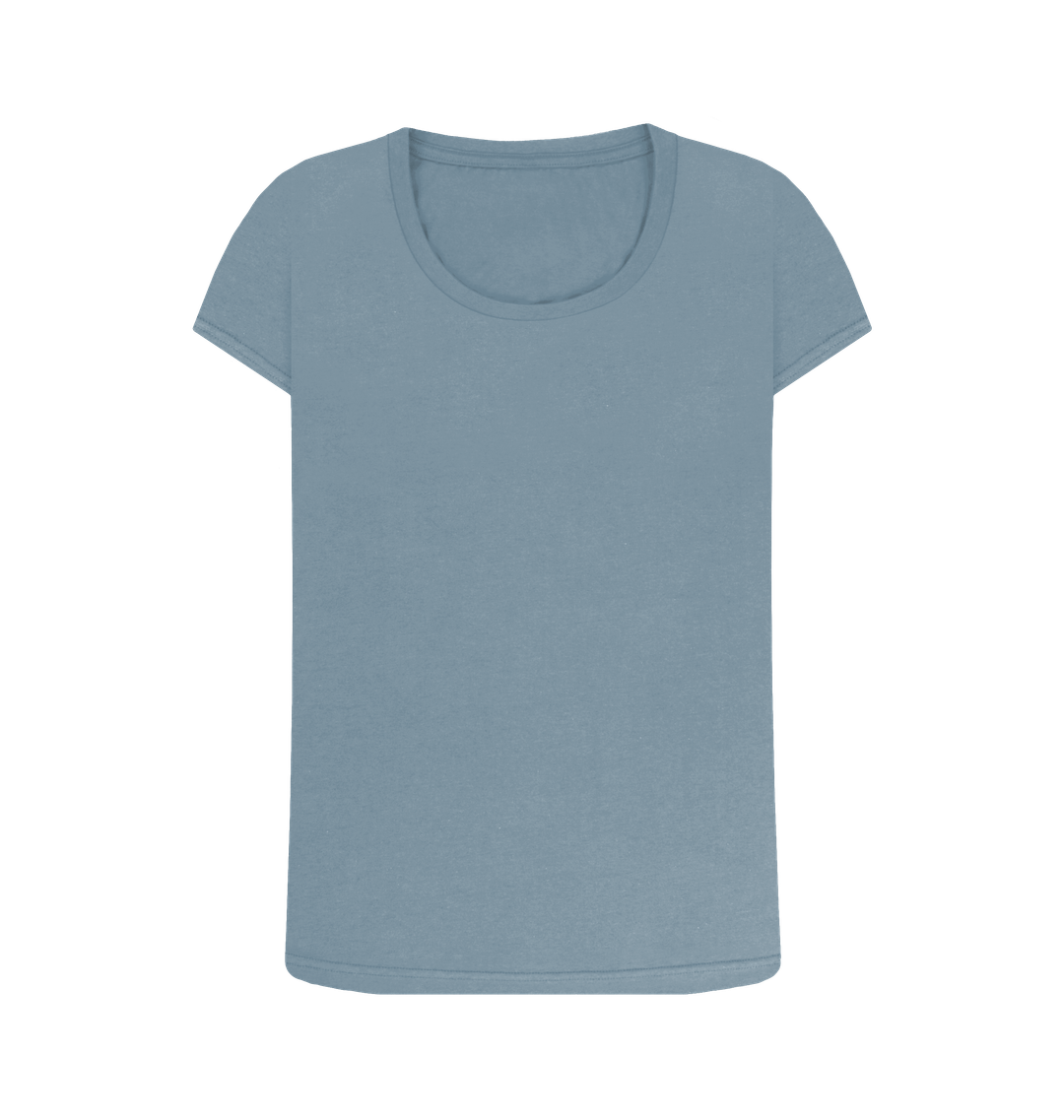 Stone Blue Printed T-shirt Front
