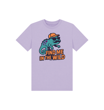 Soft Lilac Printed Kids T-Shirt Front