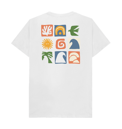 White Printed T-shirt Back