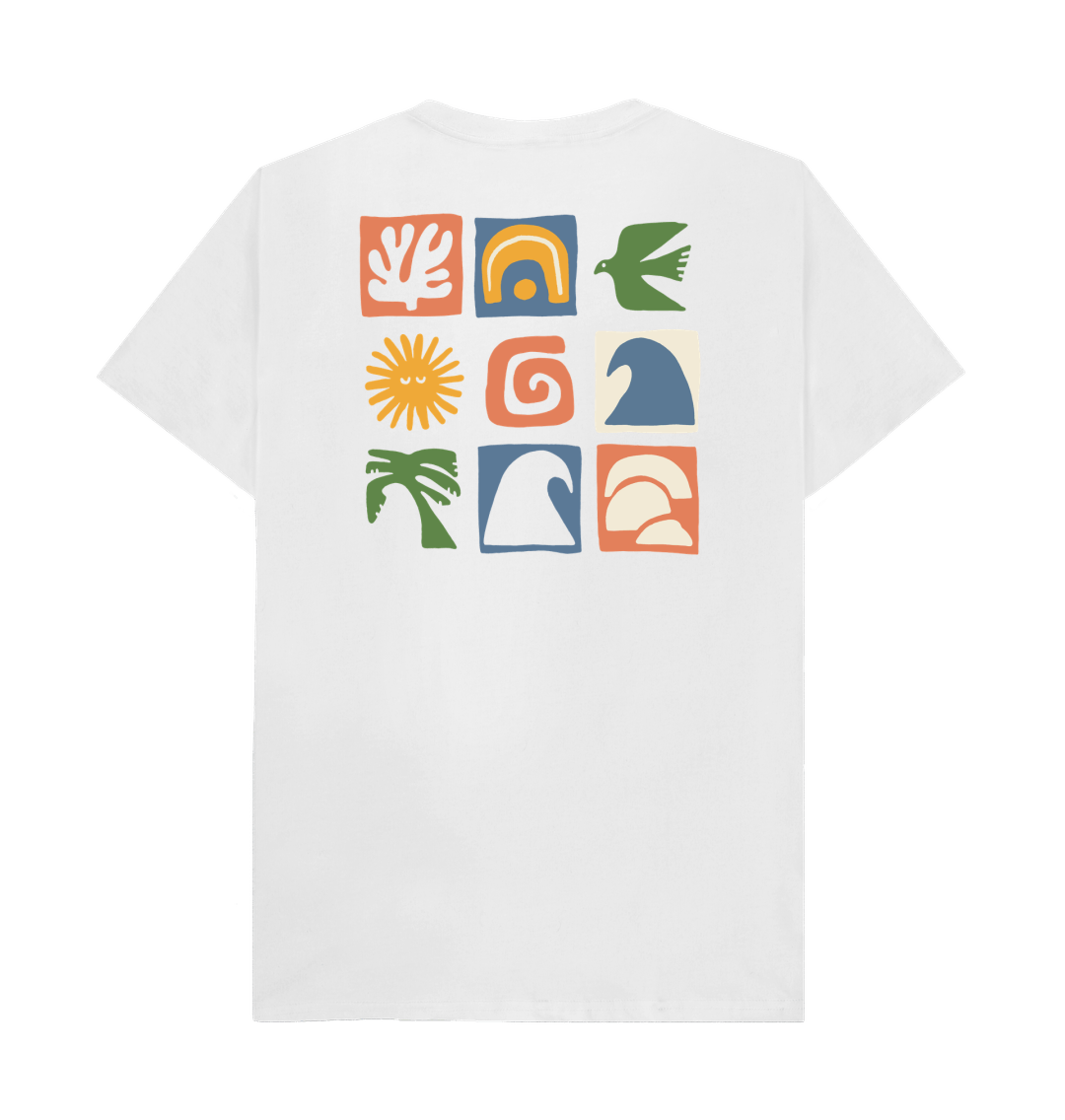 White Printed T-shirt Back
