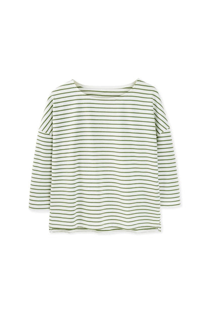 Sage Stripes Printed T-shirt