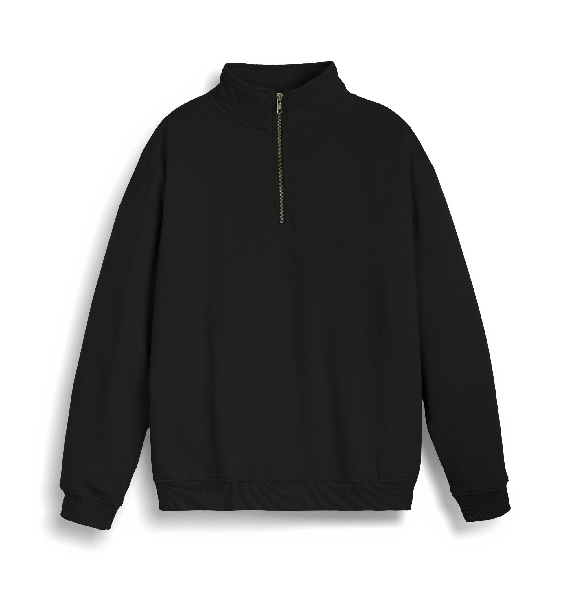Black Printed Sweater Front
