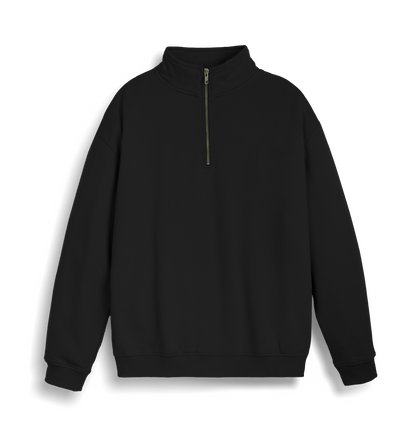 Black Printed Sweater Front