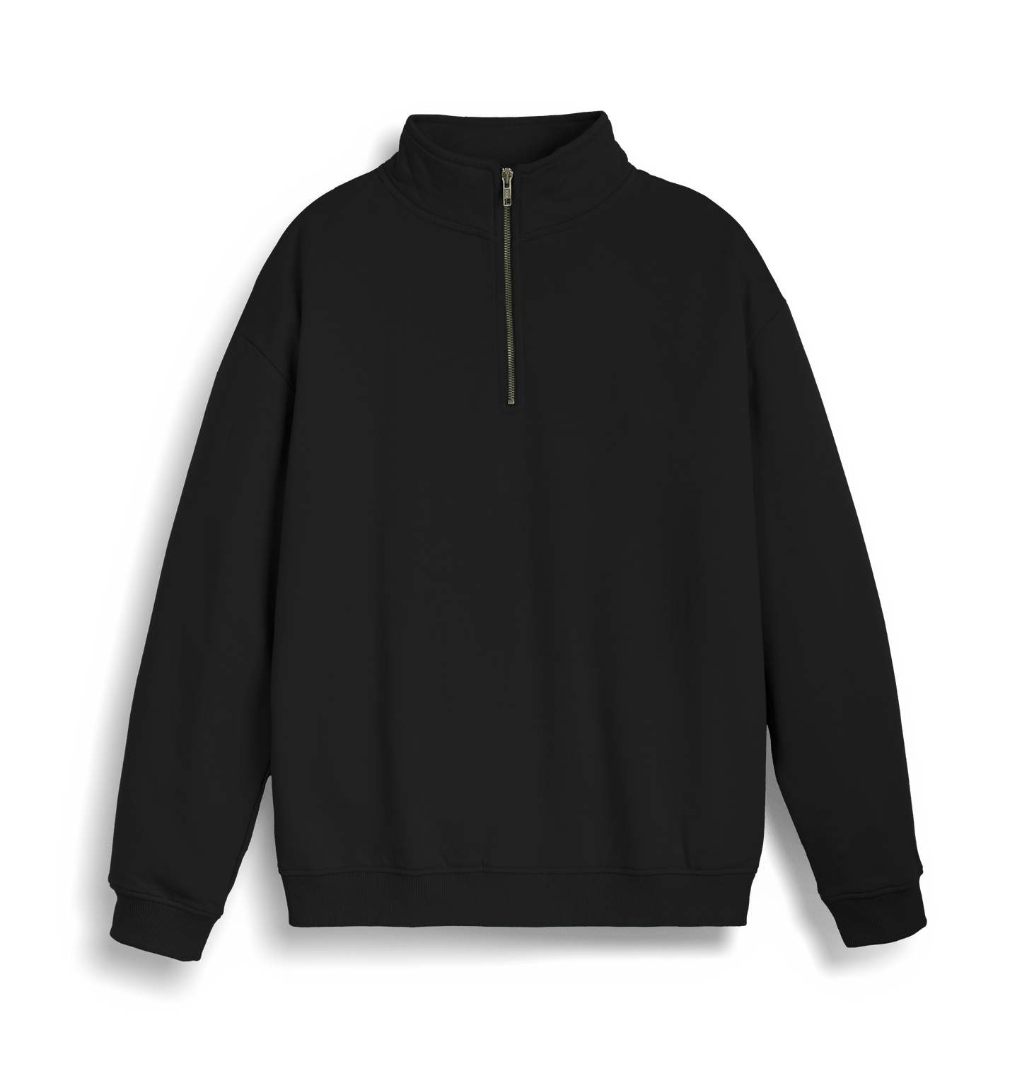 Black Printed Sweater Front