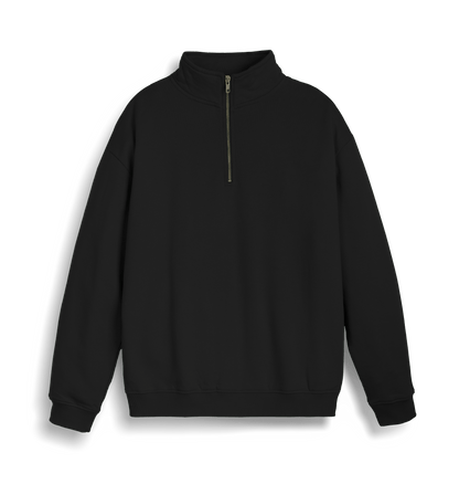 Black Printed Sweater Front