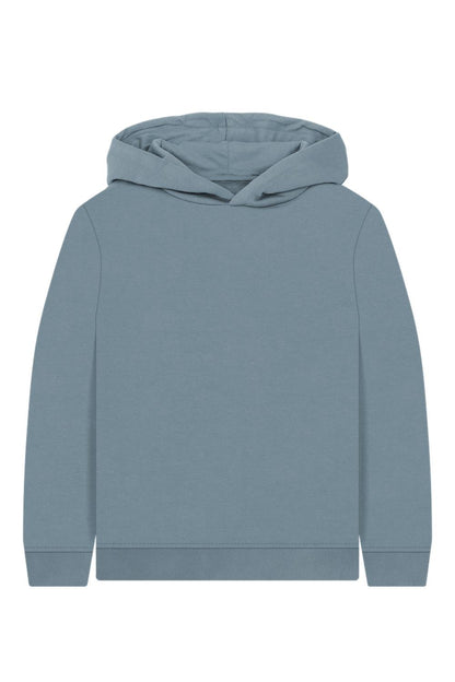 Stone Blue Printed Kids Hoodie