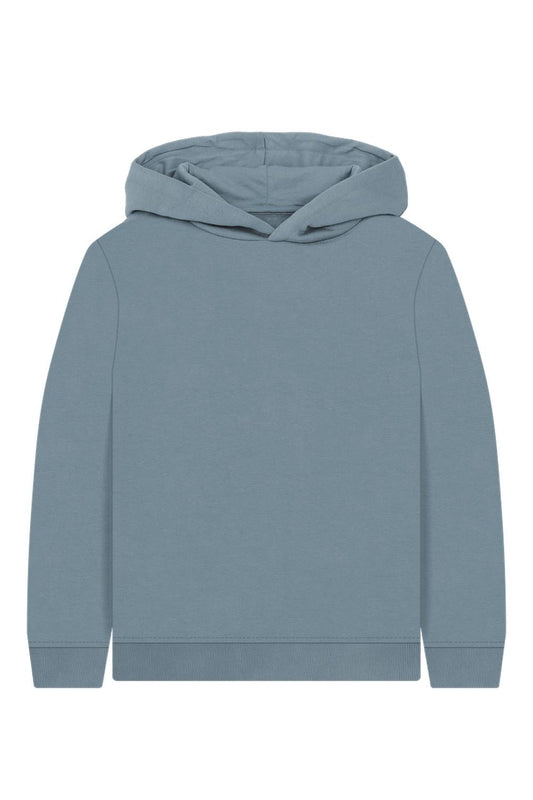 Stone Blue Printed Kids Hoodie