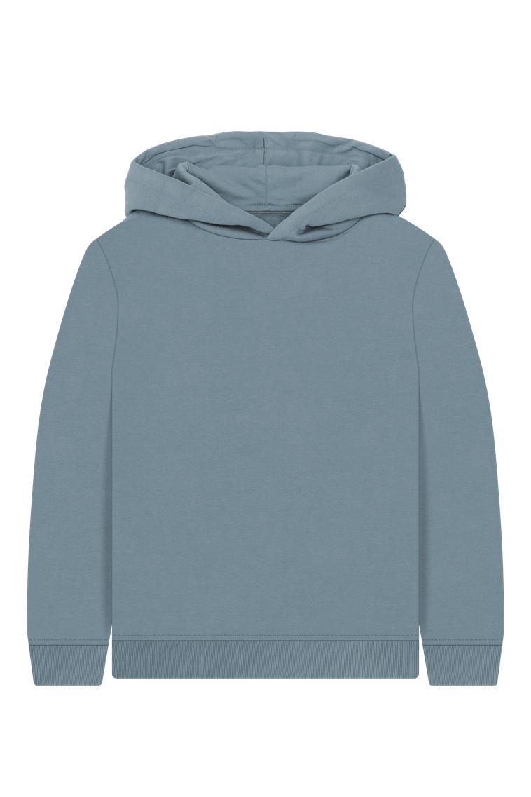 Stone Blue Printed Kids Hoodie