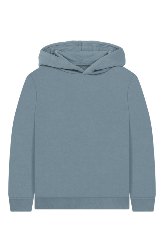 Stone Blue Printed Kids Hoodie