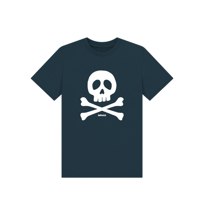 Denim Blue Printed Kids T-Shirt Front
