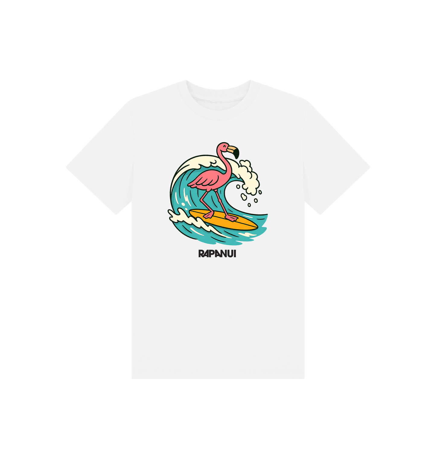 White Printed Kids T-Shirt Front