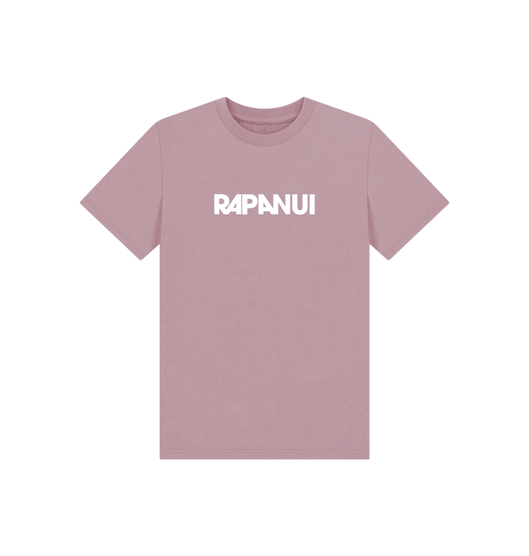 Mauve Printed Kids T-Shirt Front