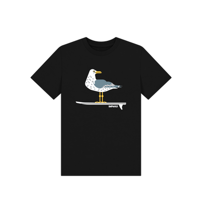 Black Printed Kids T-Shirt Front