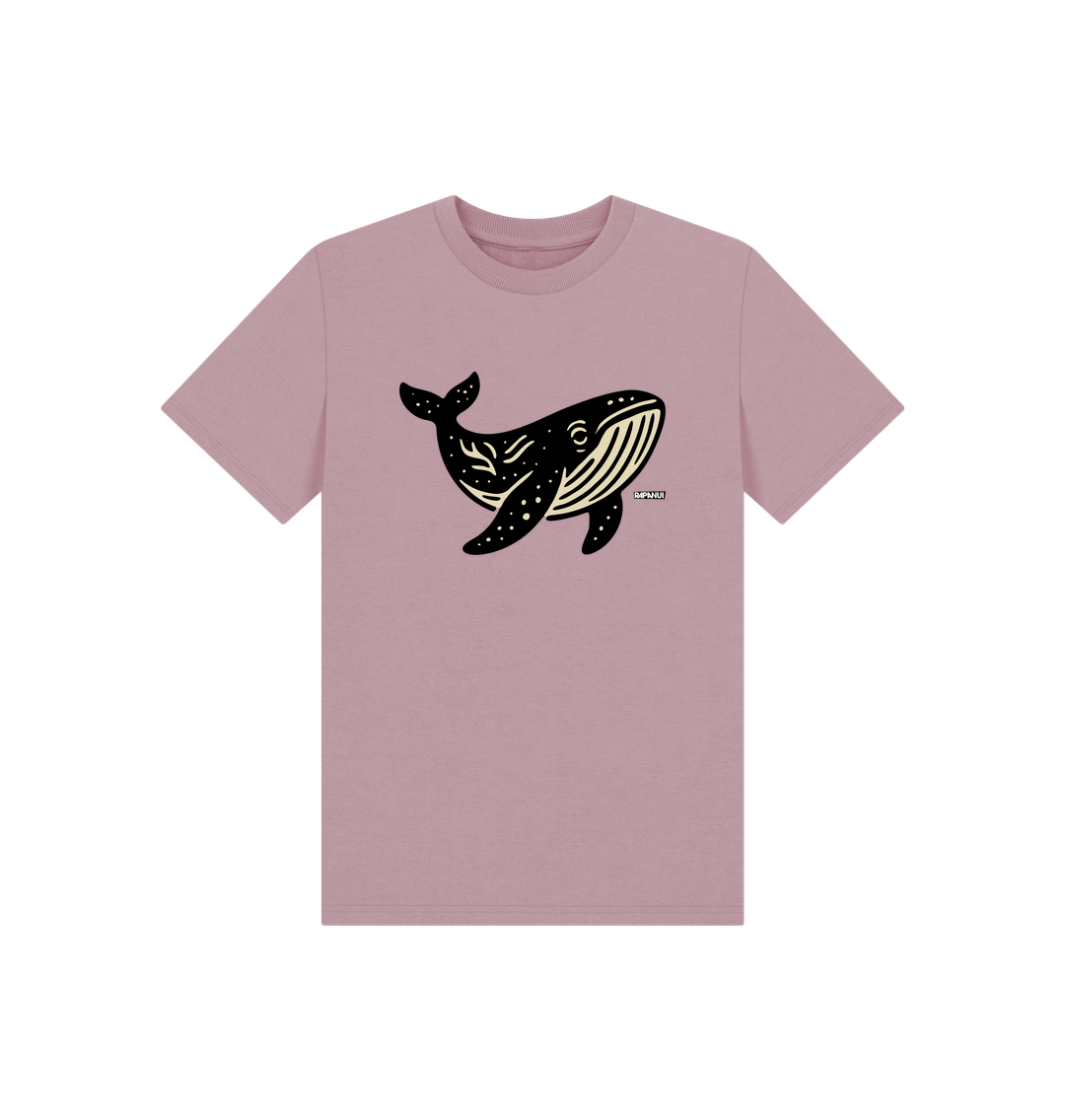 Mauve Printed Kids T-Shirt Front