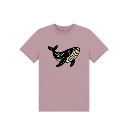 Mauve Printed Kids T-Shirt Front