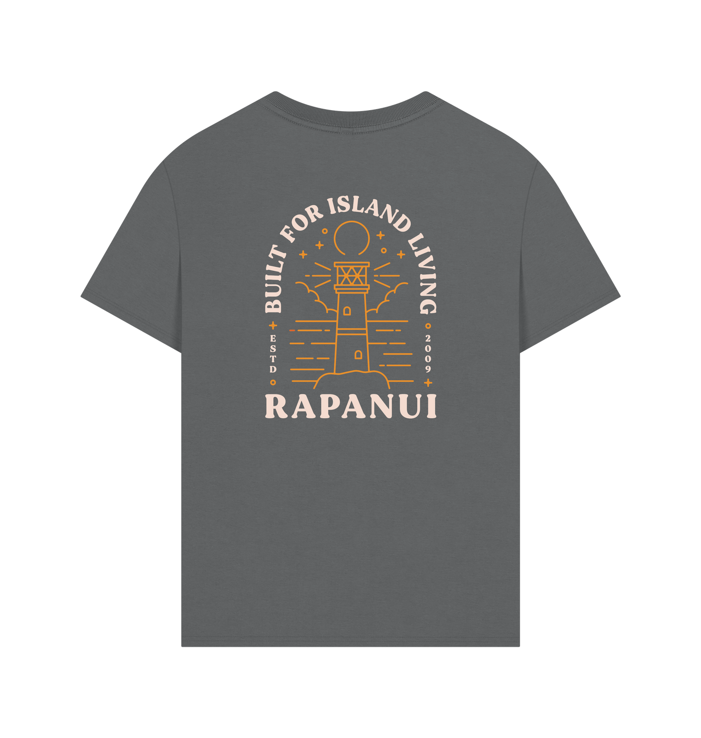 Slate Grey Printed T-shirt Back