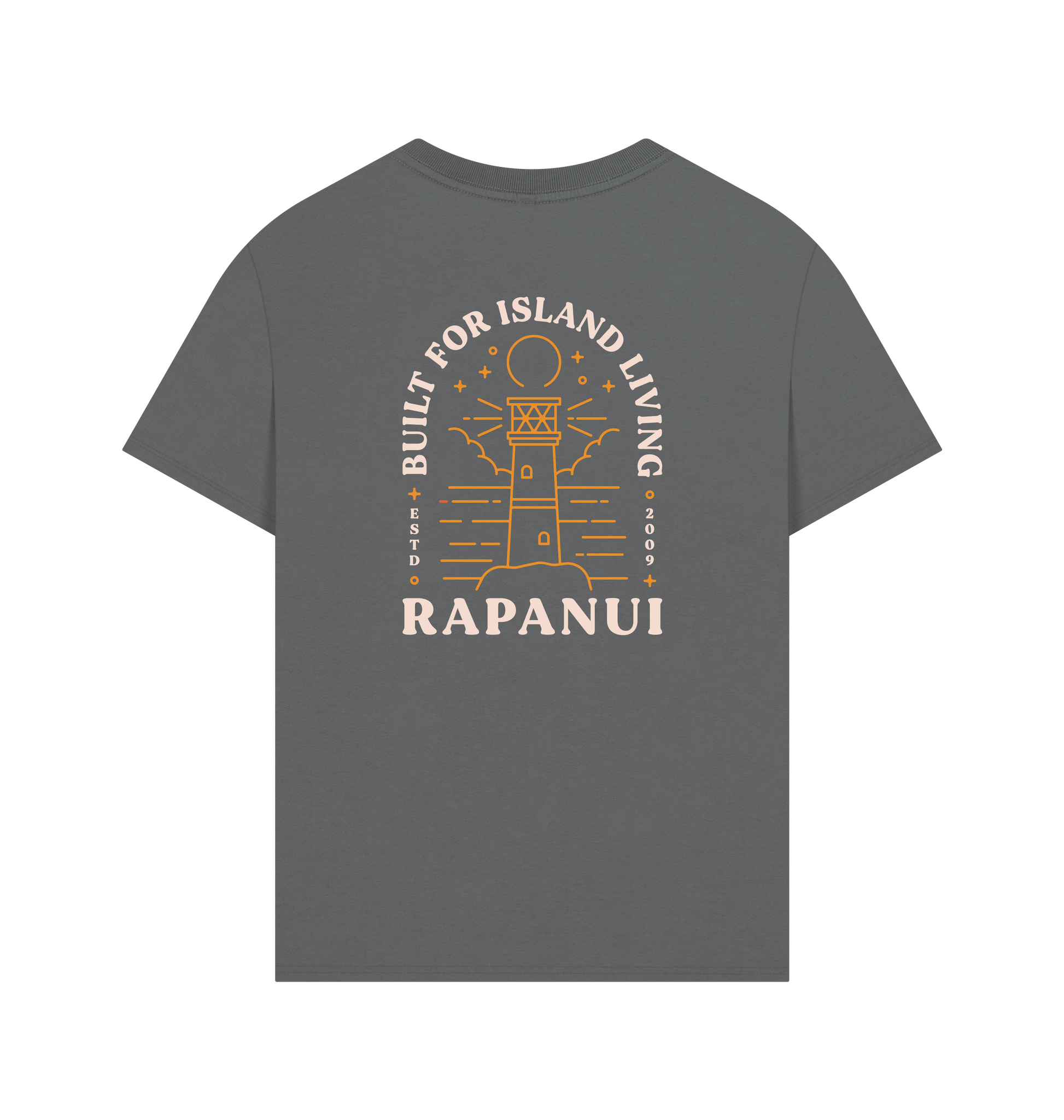 Slate Grey Printed T-shirt Back