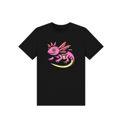 Black Printed Kids T-Shirt Front