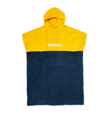 Yellow-Blue Surf Change Towel Robe Front