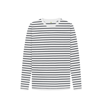 Navy Stripes Printed Kids T-Shirt Front