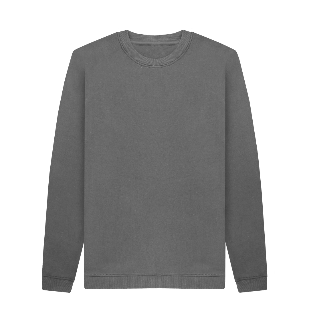 Slate Grey Printed Sweater Front