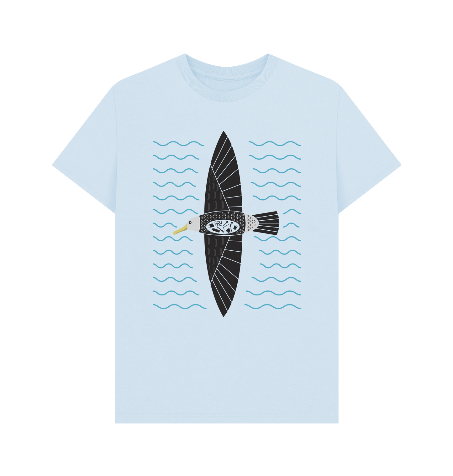 Sky Blue Printed T-shirt Front