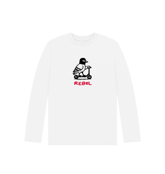 White Printed Kids T-Shirt Front