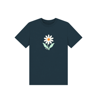 Denim Blue Printed Kids T-Shirt Front