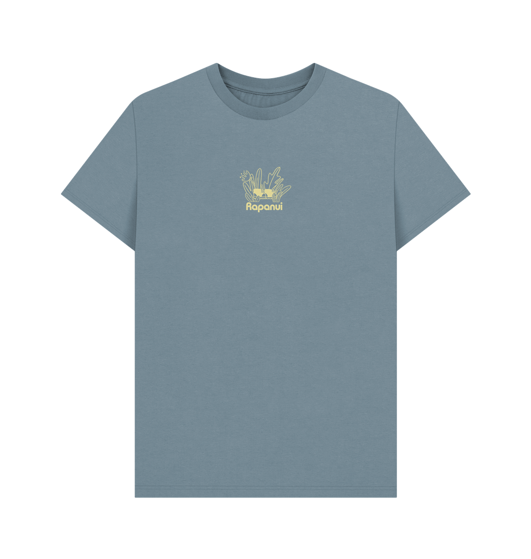 Stone Blue Printed T-shirt Front