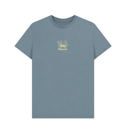 Stone Blue Printed T-shirt Front