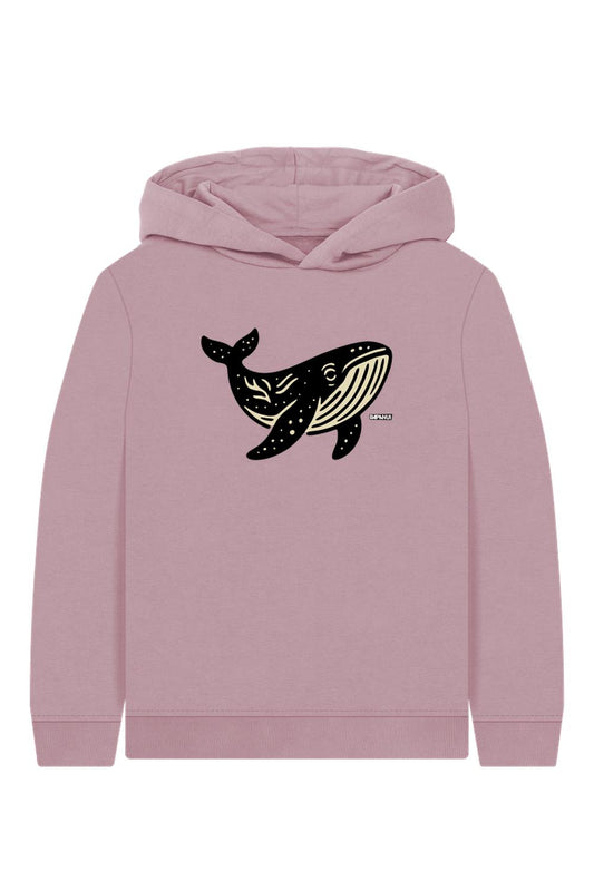 Mauve Printed Kids Hoodie