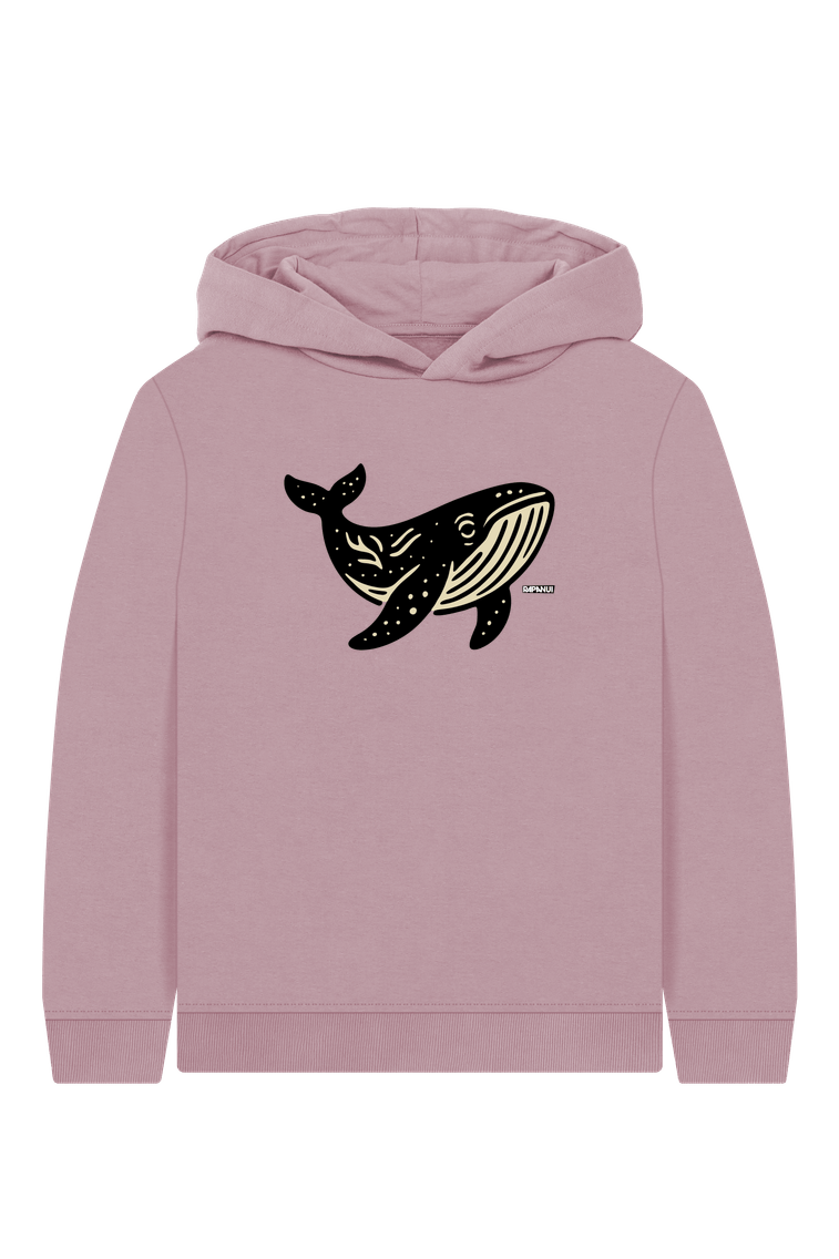 Mauve Printed Kids Hoodie