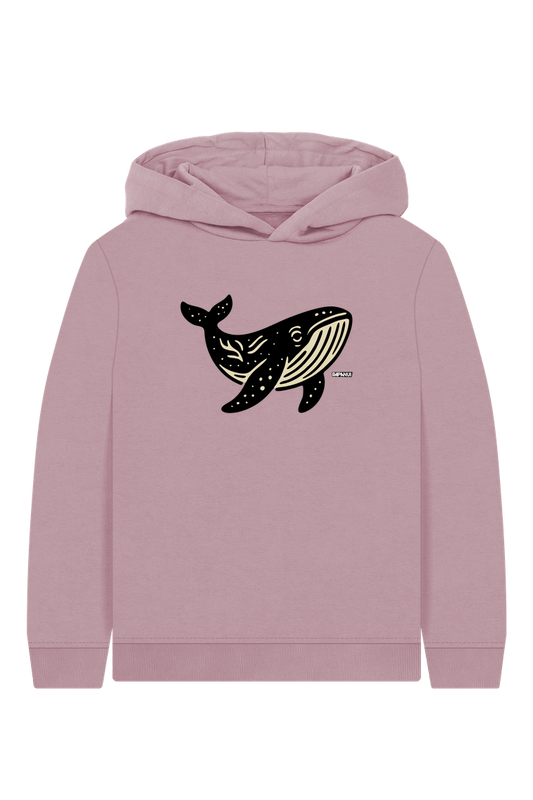 Mauve Printed Kids Hoodie