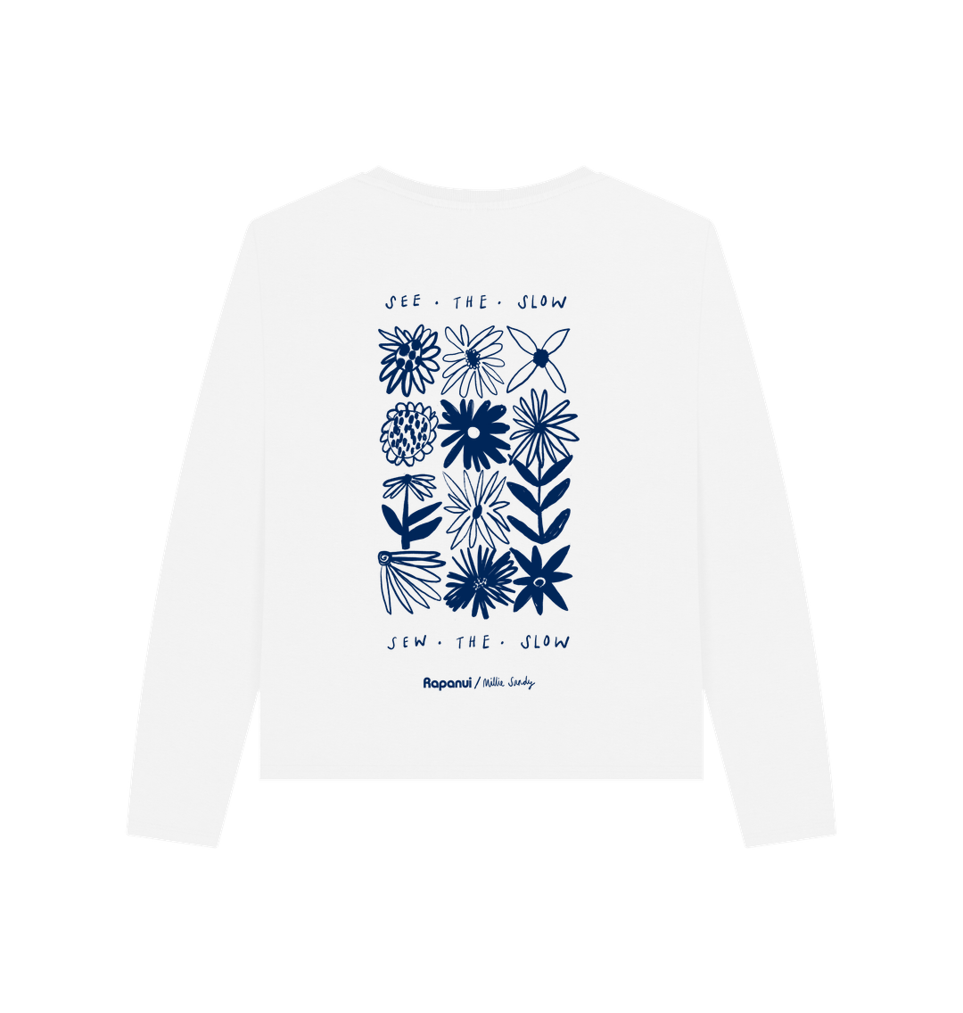 White Printed T-shirt Back