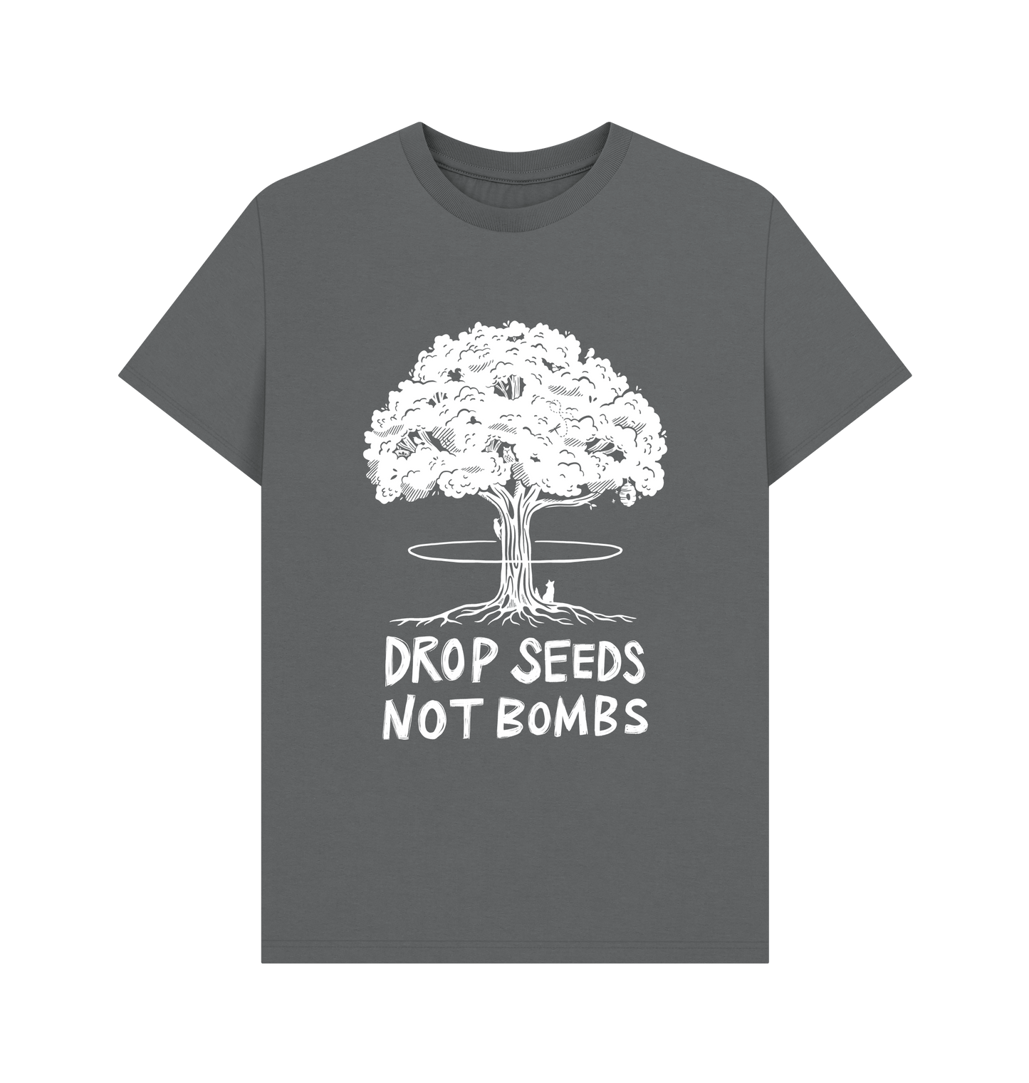 Slate Grey Printed T-shirt Front