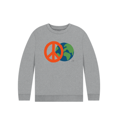 Athletic Grey Printed Kids Jumper Front