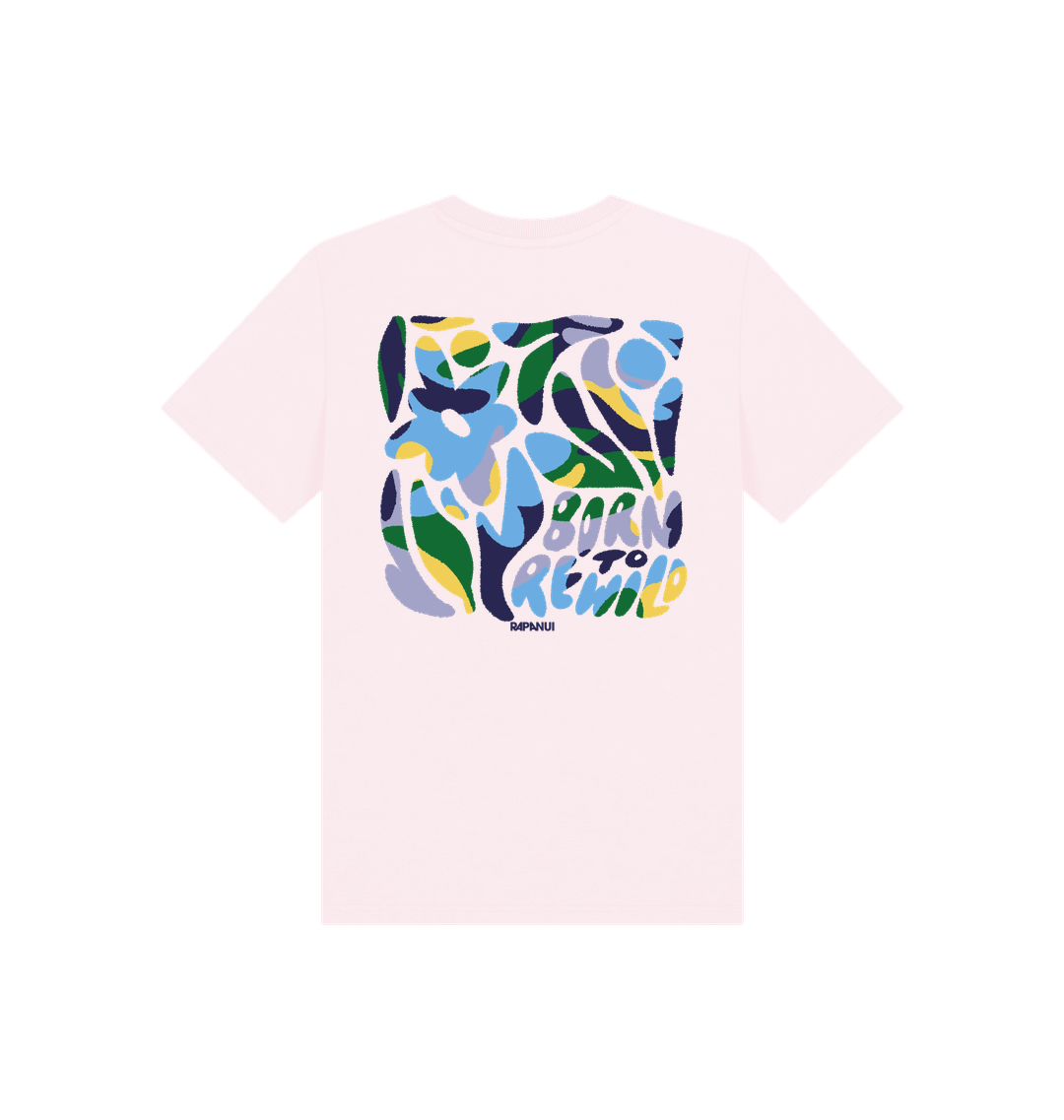 Pink Printed Kids T-Shirt Back