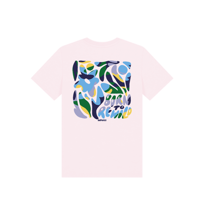 Pink Printed Kids T-Shirt Back