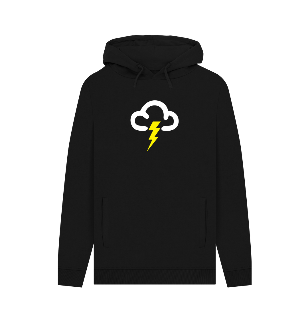 Black Printed Hoody Front