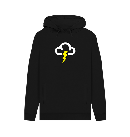Black Printed Hoody Front