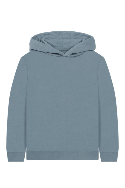 Stone Blue Printed Kids Hoodie