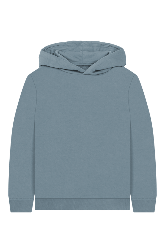 Stone Blue Printed Kids Hoodie
