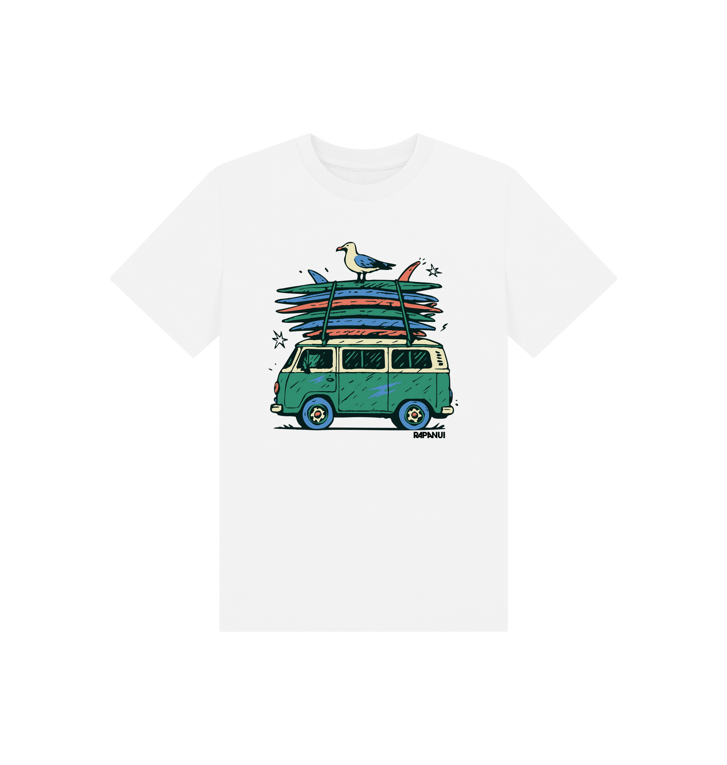 White Printed Kids T-Shirt Front