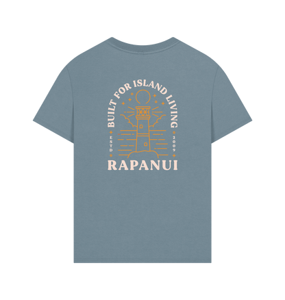 Stone Blue Printed T-shirt Back