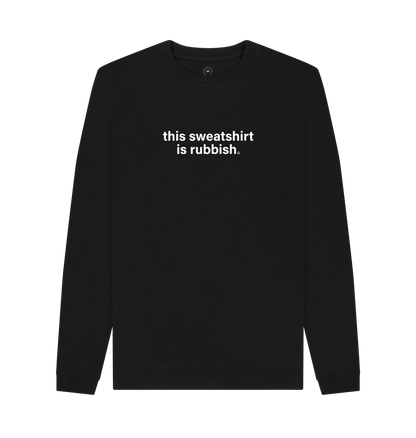 Black Recycled Printed Sweater Front