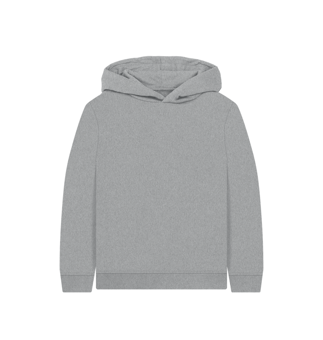 Athletic Grey Printed Kids Hoodie Front