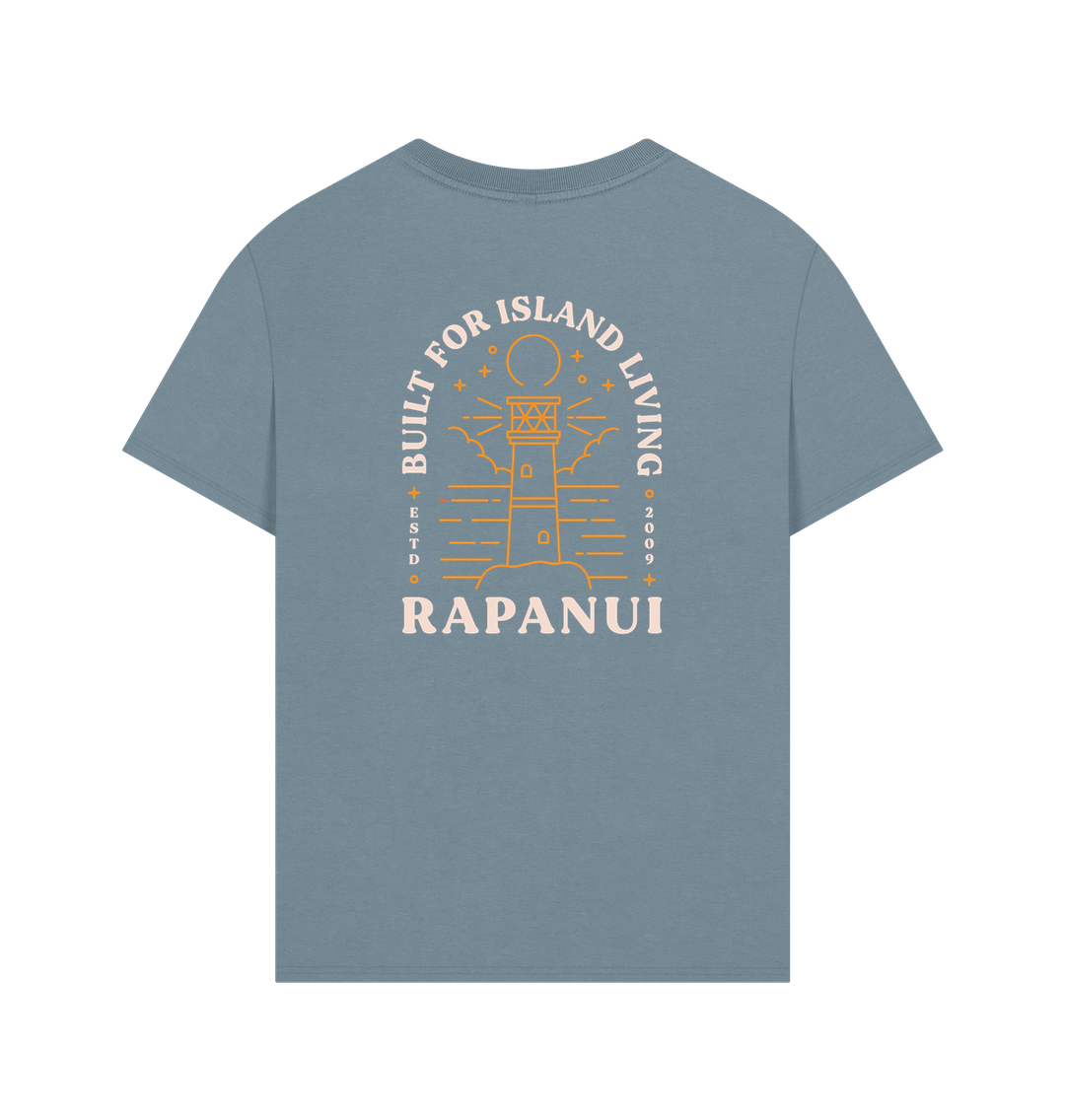 Stone Blue Printed T-shirt Back