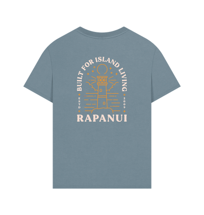 Stone Blue Printed T-shirt Back